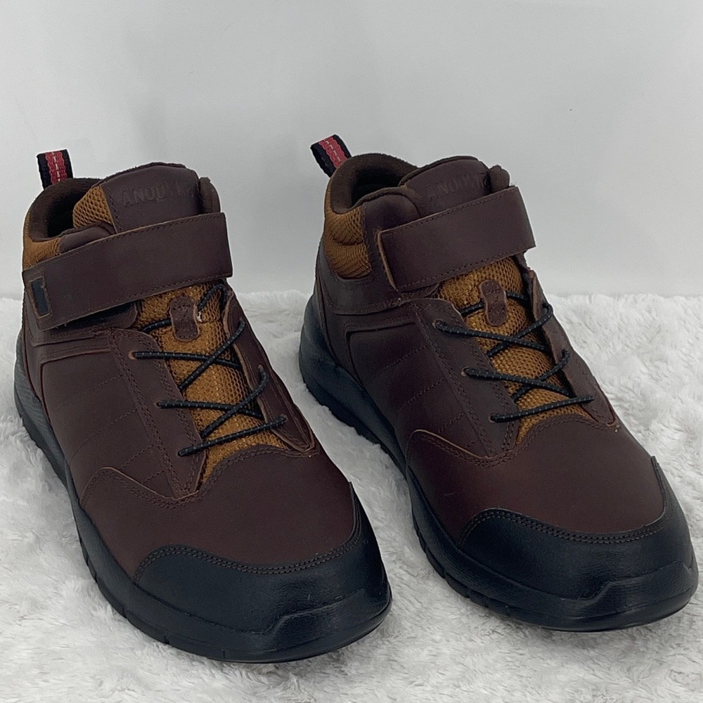 ANODYNE Brown and Black Men's LEATHER Shoes SIZE 10XW